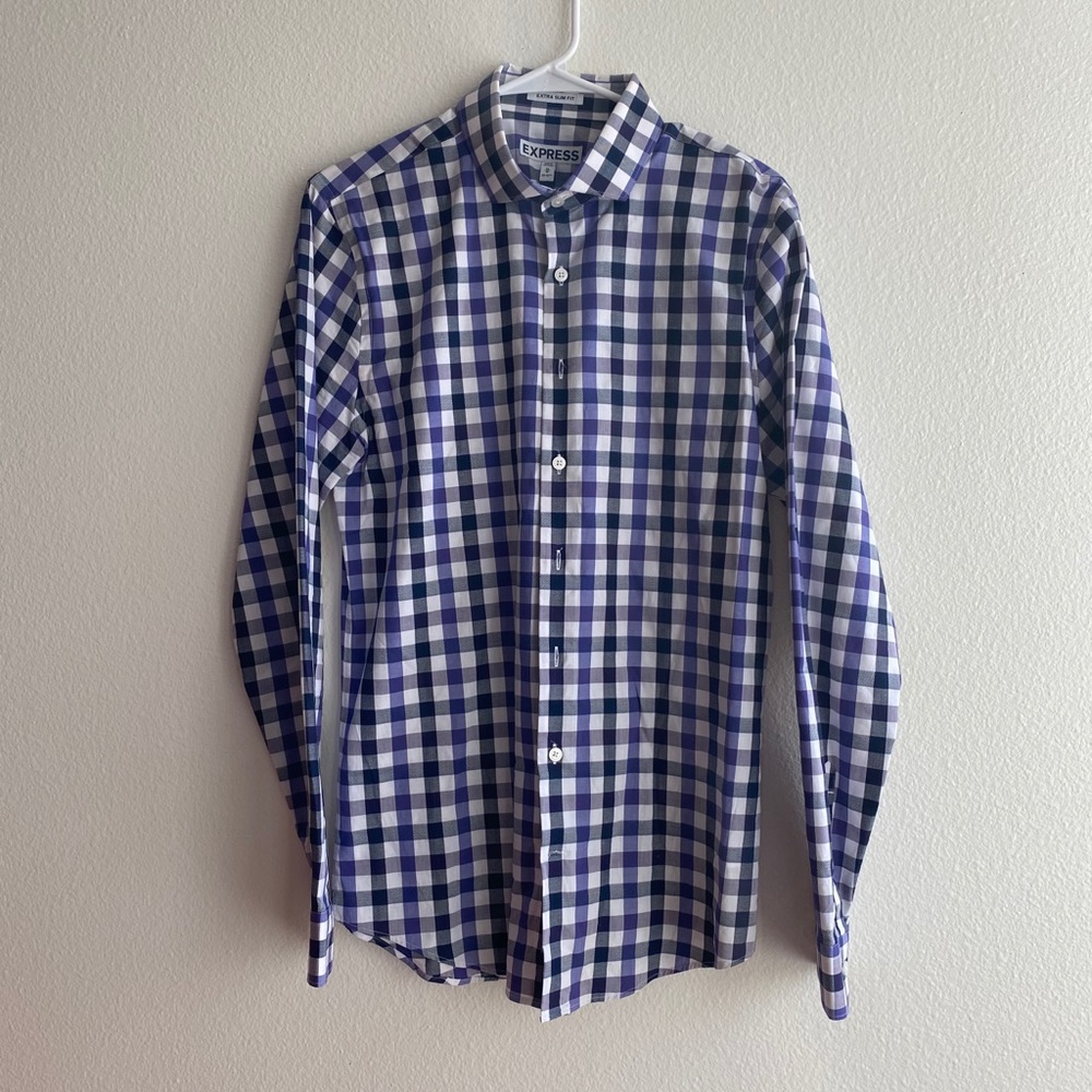Men’s Extra Slim Fit Express Dress Shirt Size M